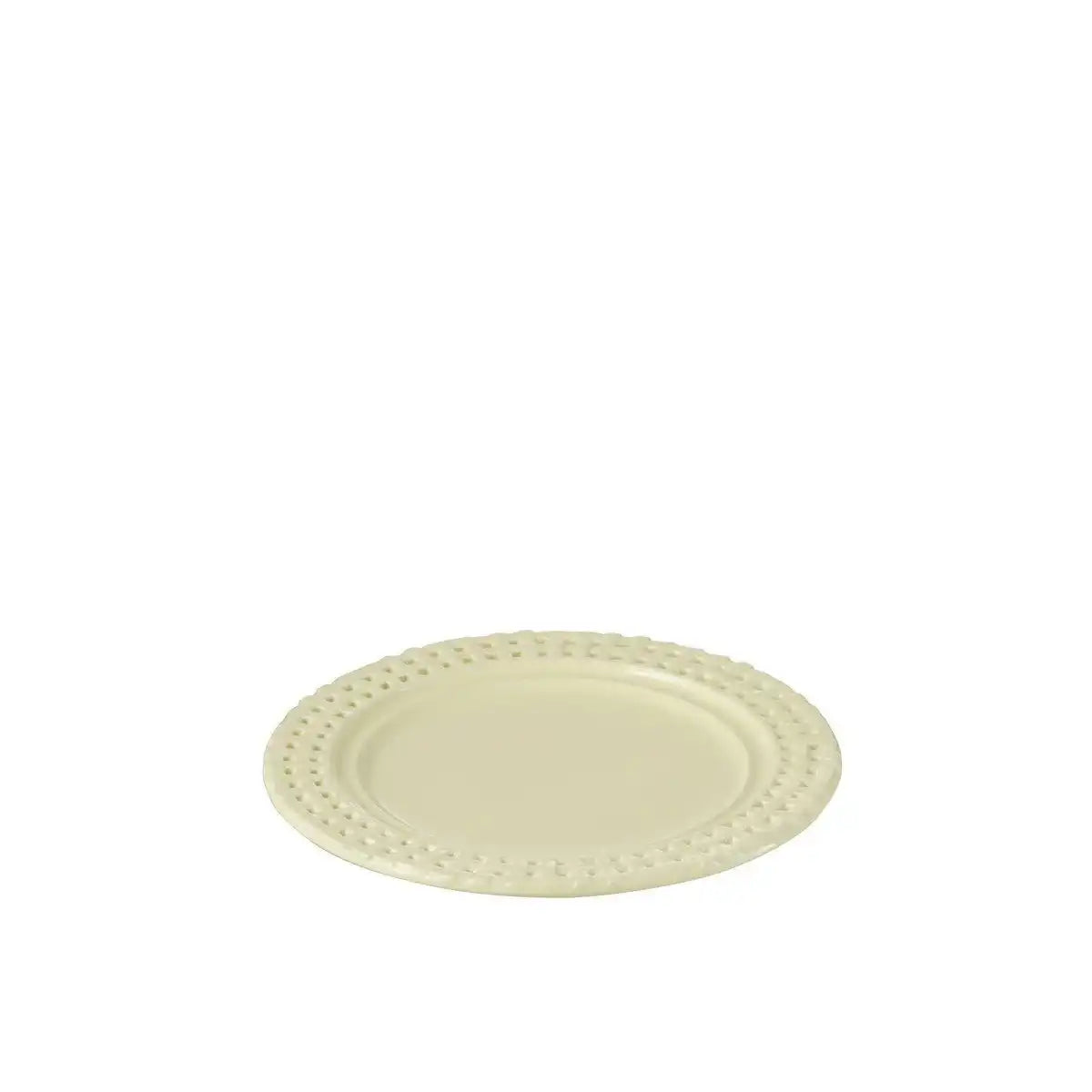 J-Line Runder Teller - Keramik - Gelb - - HomeDesign Knaus