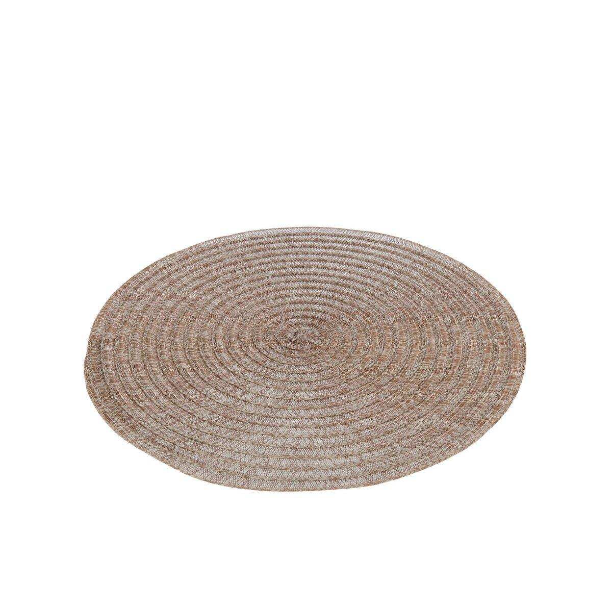 J-Line Rundes geflochtenes Tischset - Kunststoff - Hellbraun - - HomeDesign Knaus