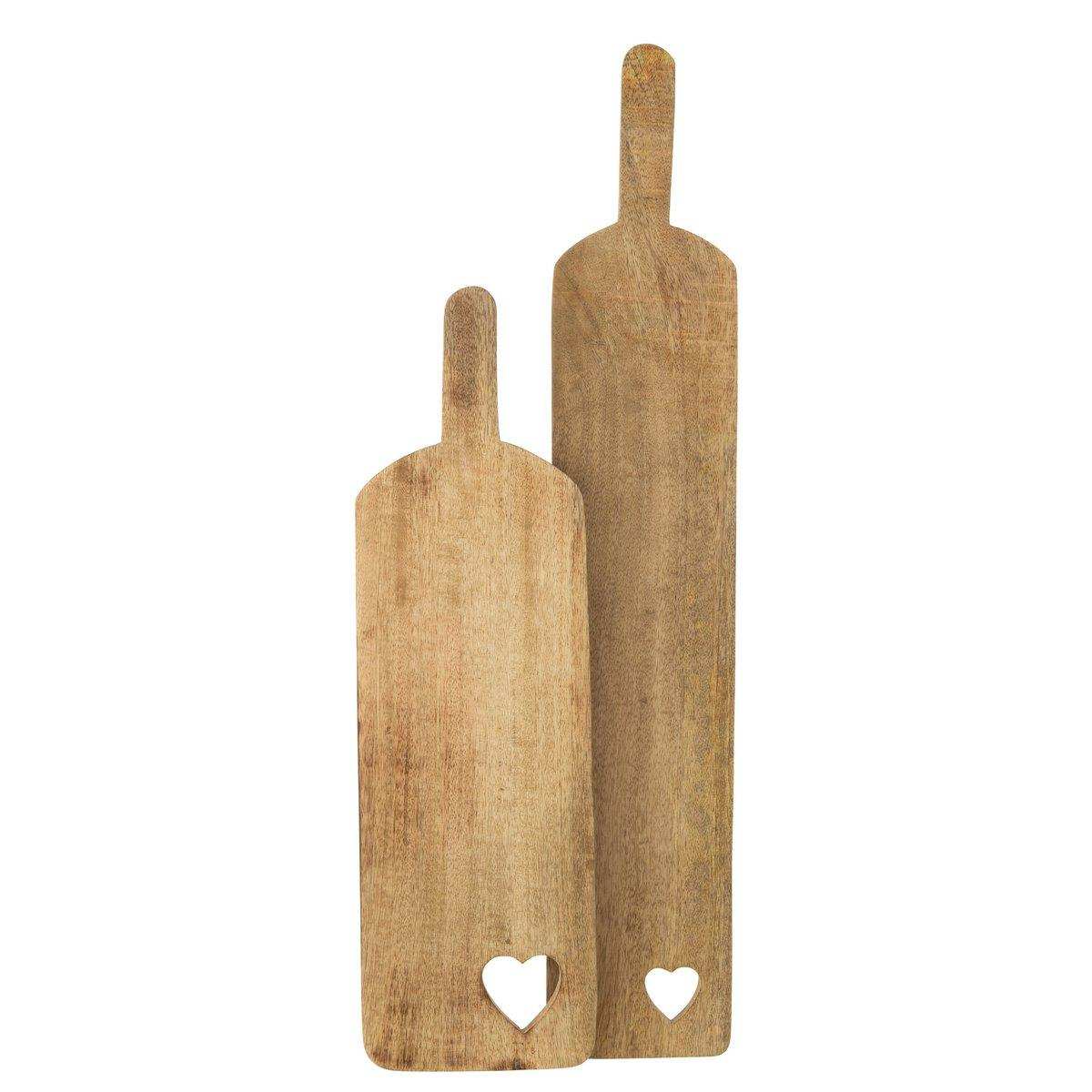 J-Line Schneidebrett Rechteck Herz – Holz – groß - HomeDesign Knaus