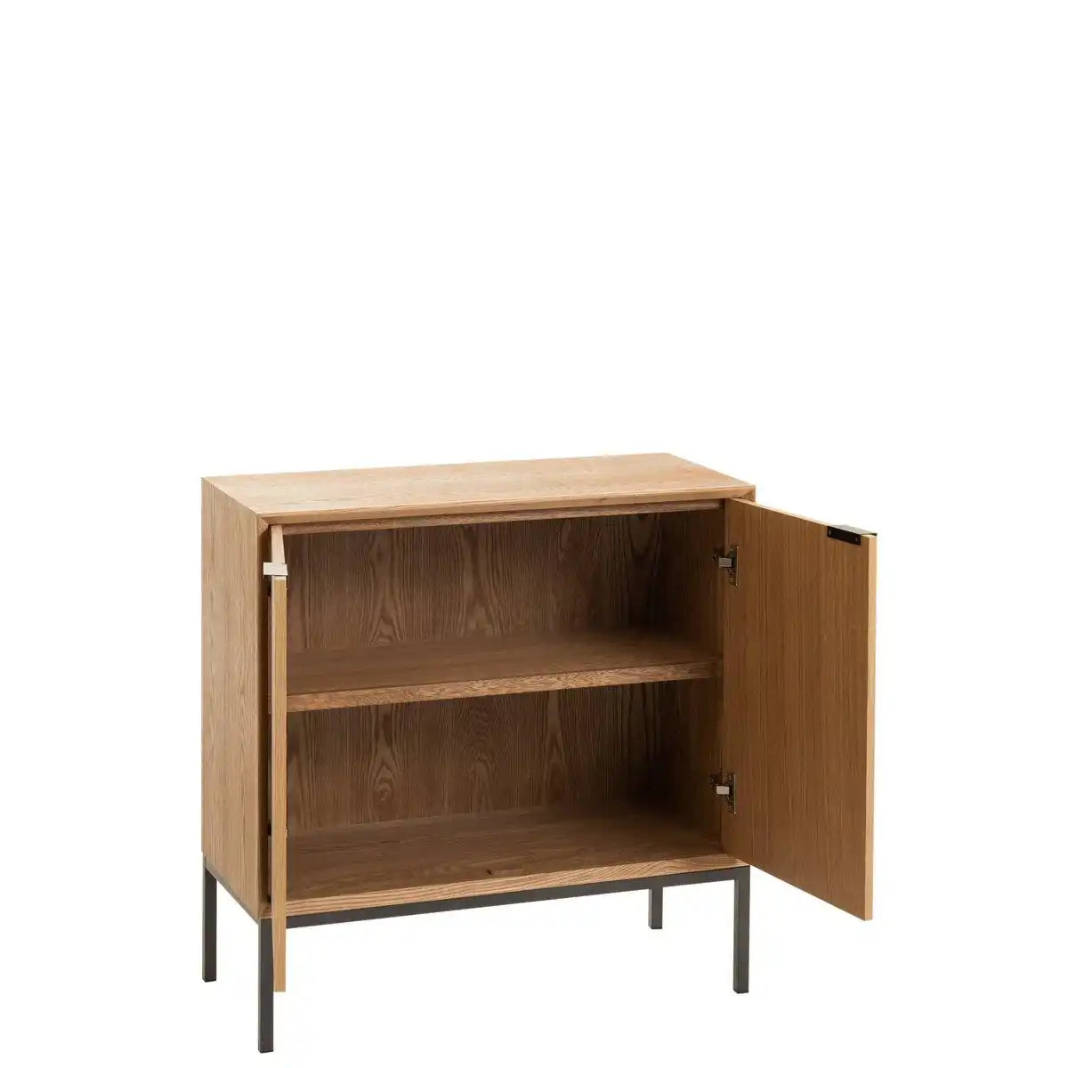 J-Line Schrank auf Beinen – 2 Türen – Holz/Metall – Natur - HomeDesign Knaus
