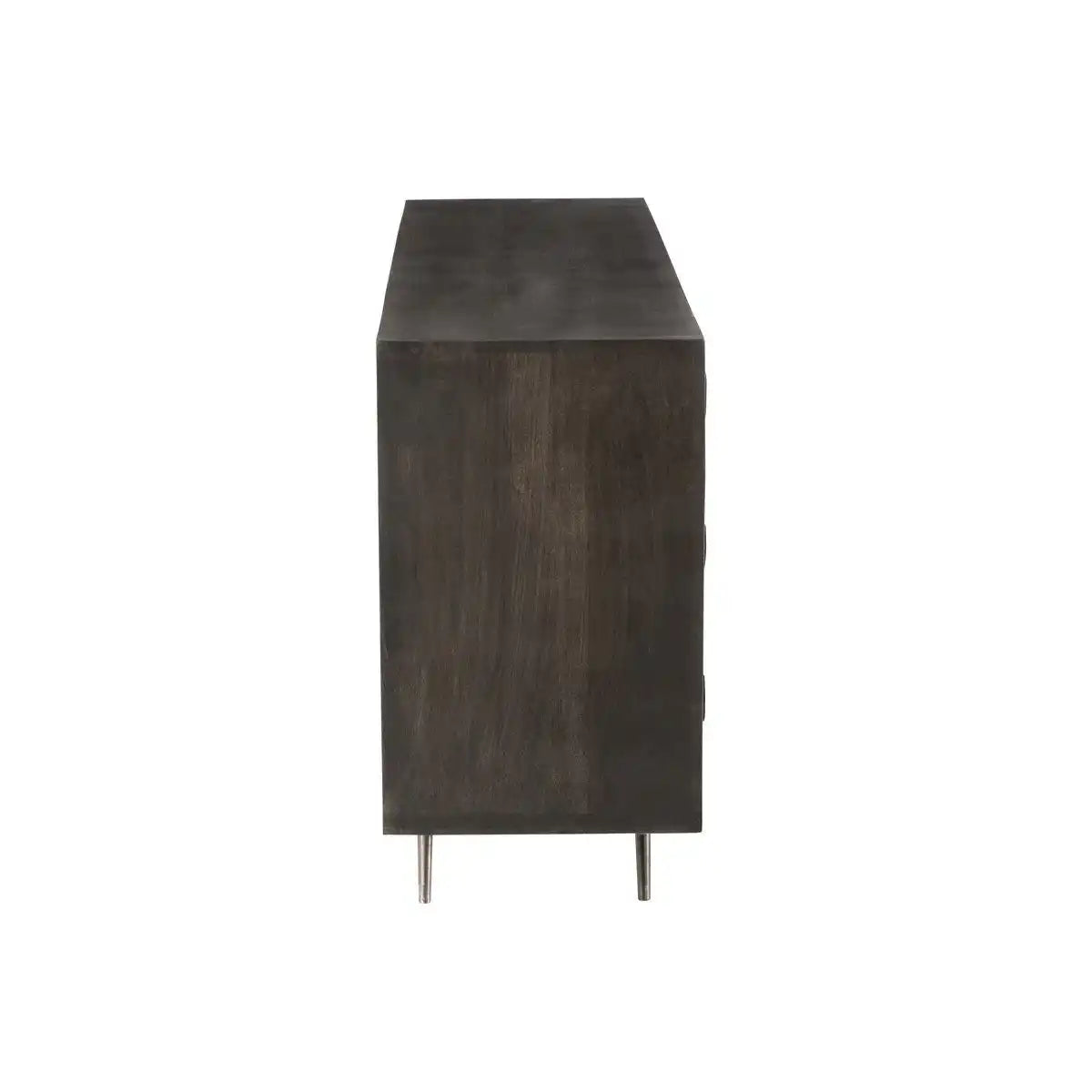 J-line Schrank Low Ethnic 2 Türen + 6 Schubladen – Holz – Braun - HomeDesign Knaus