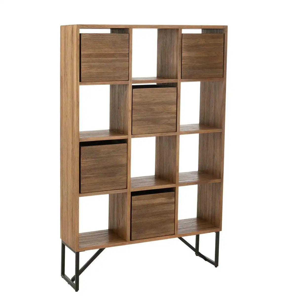 J-Line Schrank mit Schubladen, recyceltes Teakholz, natur - HomeDesign Knaus