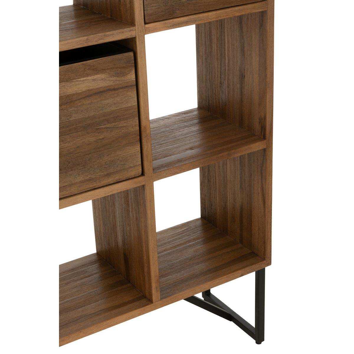 J-Line Schrank mit Schubladen, recyceltes Teakholz, natur - HomeDesign Knaus