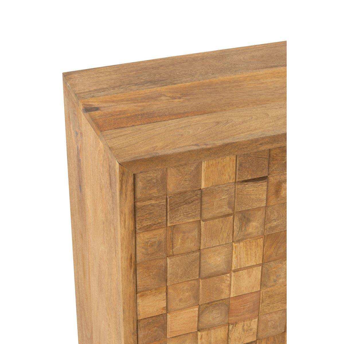 J-Line Schrank Nino Metall/Mangoholz Natur/Gold - HomeDesign Knaus