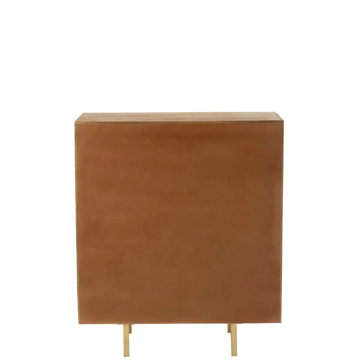 J-Line Schrank Nino Metall/Mangoholz Natur/Gold - HomeDesign Knaus