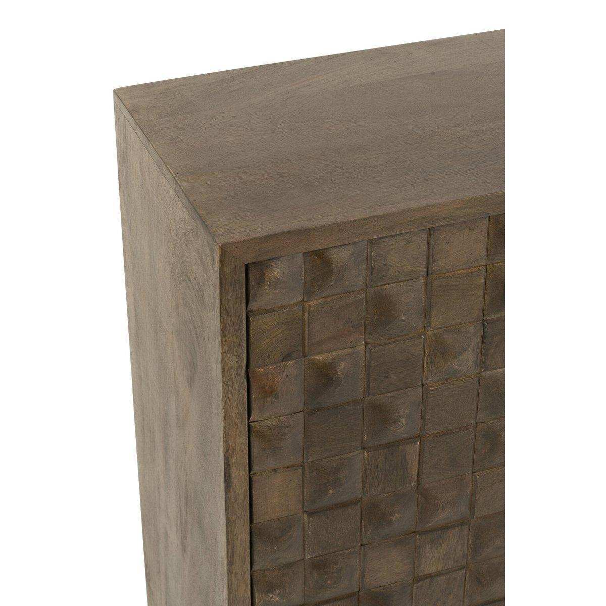 J-Line Schrank Pino Metall/Mangoholz Braun/Grau - HomeDesign Knaus