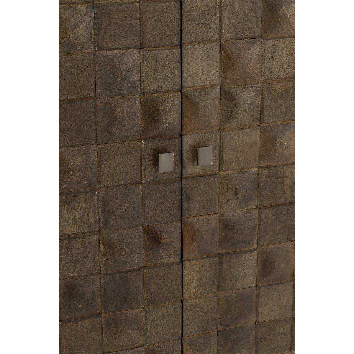 J-Line Schrank Pino Metall/Mangoholz Braun/Grau - HomeDesign Knaus