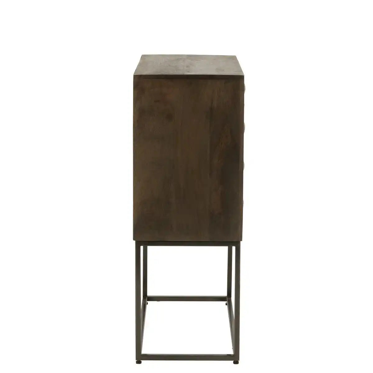 J-Line Schrank Pino Metall/Mangoholz Braun/Grau - HomeDesign Knaus