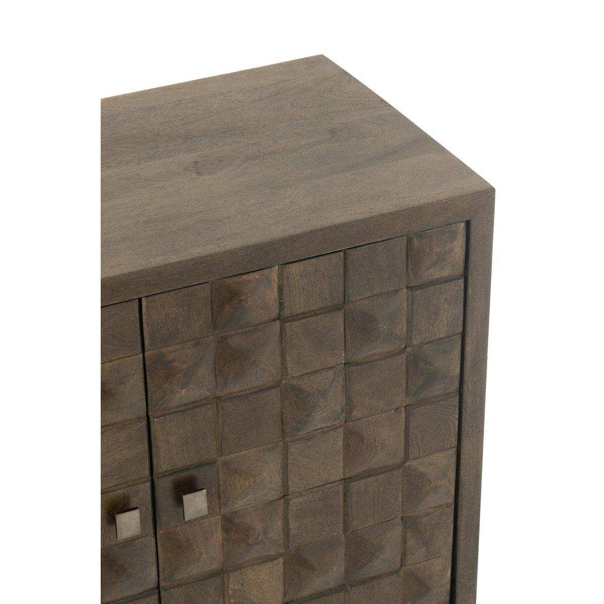 J-Line Schrank Pino Metall/Mangoholz Braun/Grau - HomeDesign Knaus