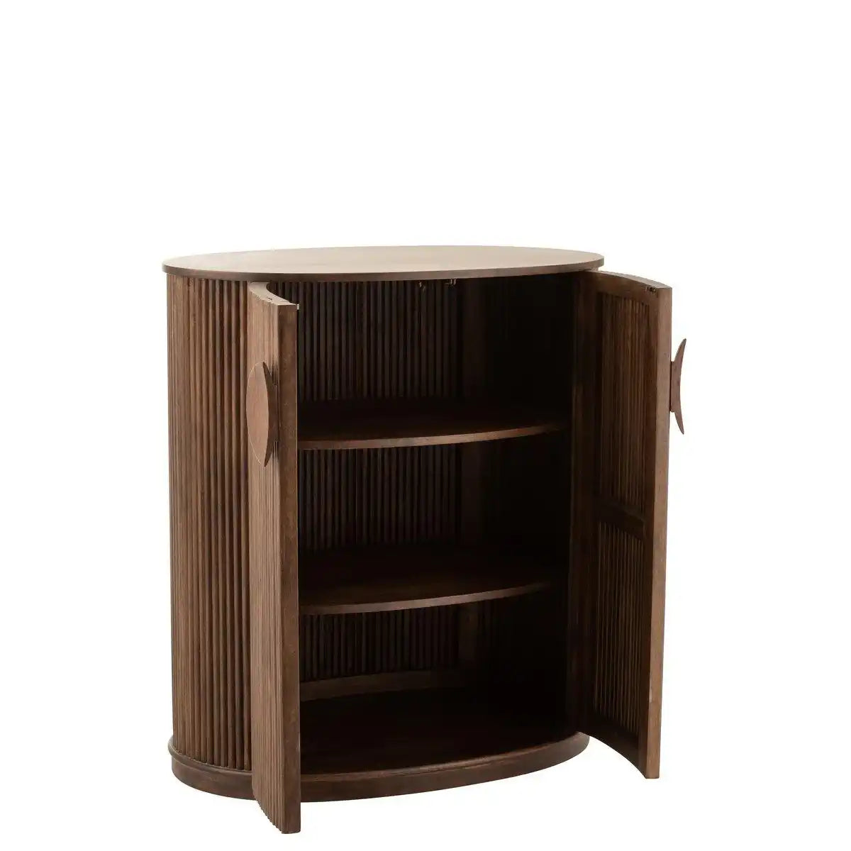 J-Line Schrank Reyi Mangoholz Dunkelbraun - HomeDesign Knaus