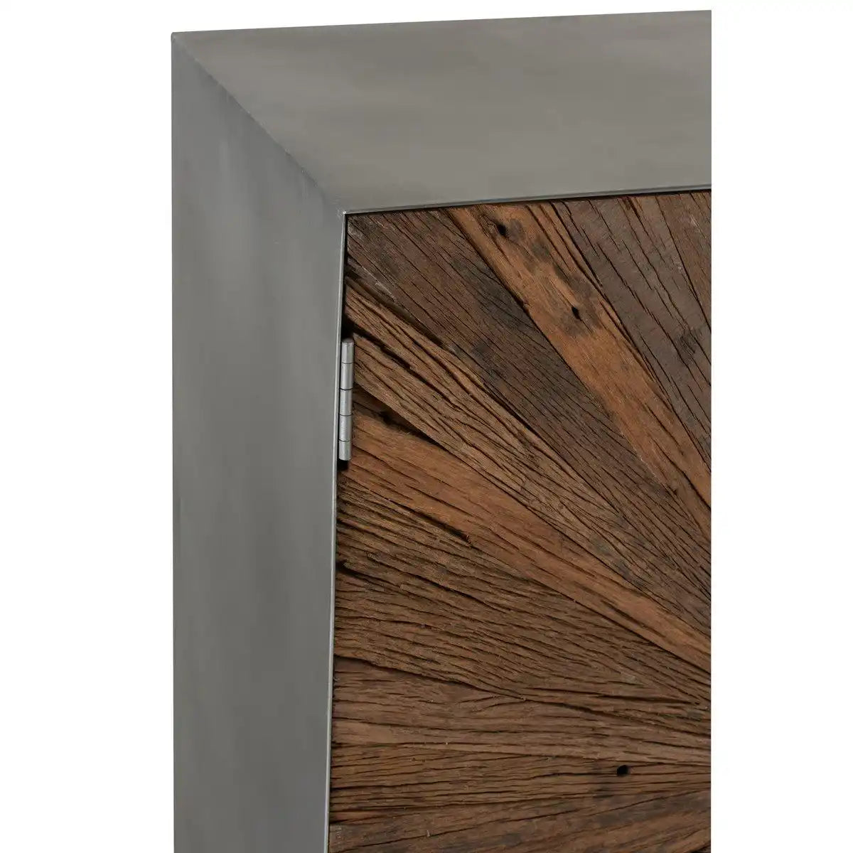 J-Line Schrank Shanil 2 Türen Holz/Eisen Natur/Grau - HomeDesign Knaus