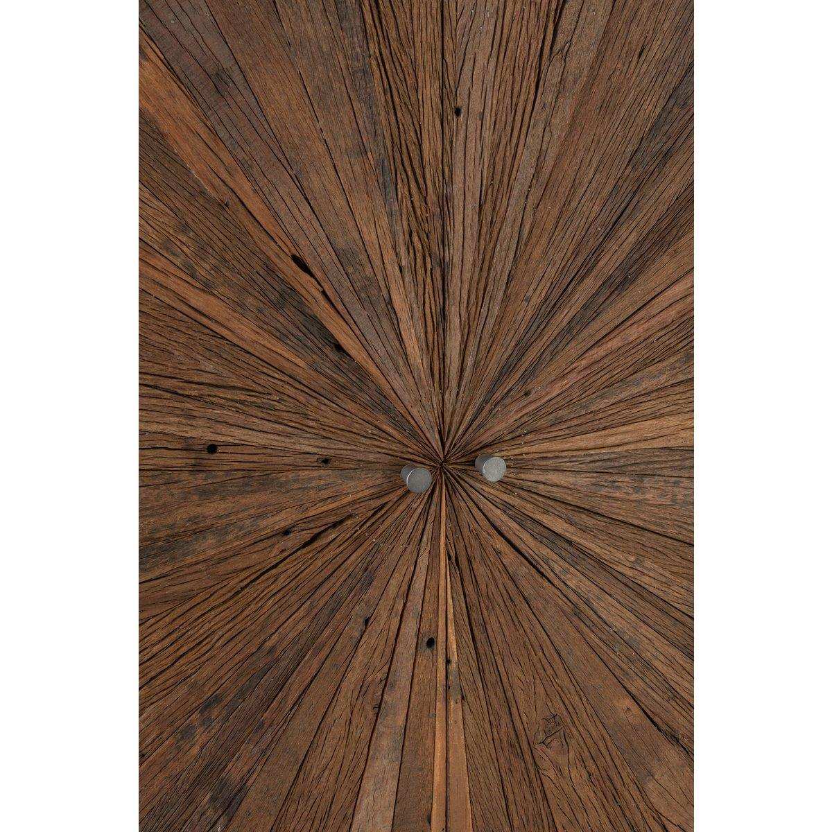 J-Line Schrank Shanil 2 Türen Holz/Eisen Natur/Grau - HomeDesign Knaus