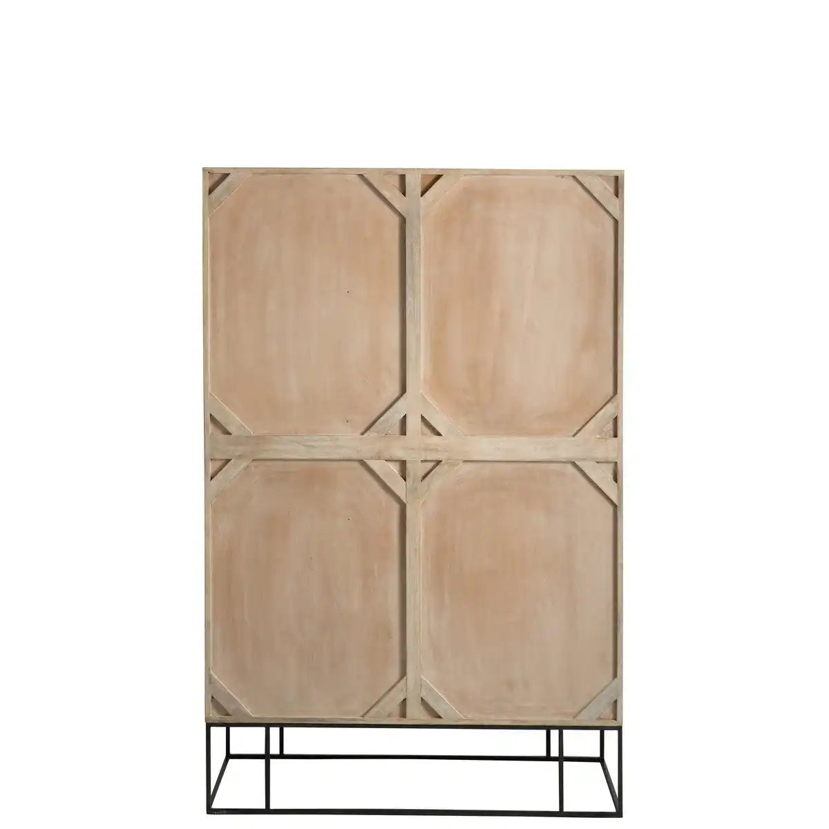 J-Line Schrank Woven – 3 Türen + 4 Schubladen – Holz – Natur - HomeDesign Knaus