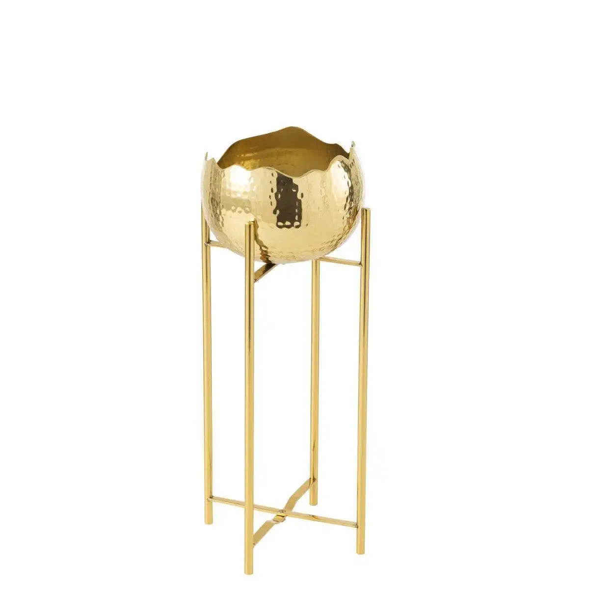 J-Line Schüssel auf Fuß - Metall - Gold - S - HomeDesign Knaus