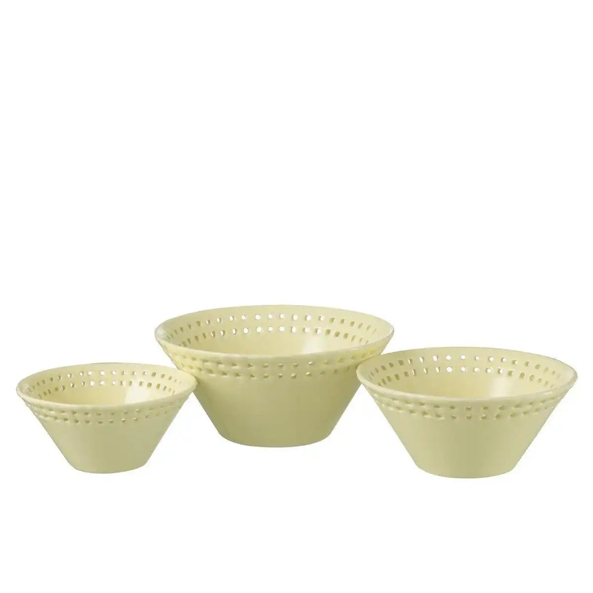 J-Line Schüssel - Keramik - Gelb - S/ M/ L - 3x - HomeDesign Knaus