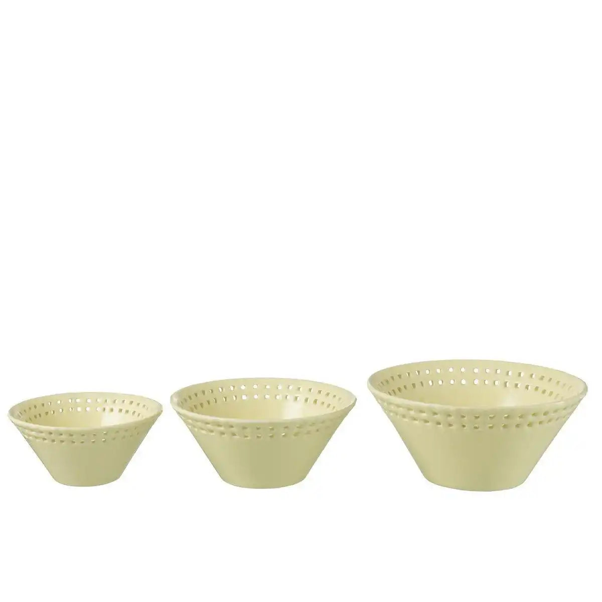 J-Line Schüssel - Keramik - Gelb - S/ M/ L - 3x - HomeDesign Knaus