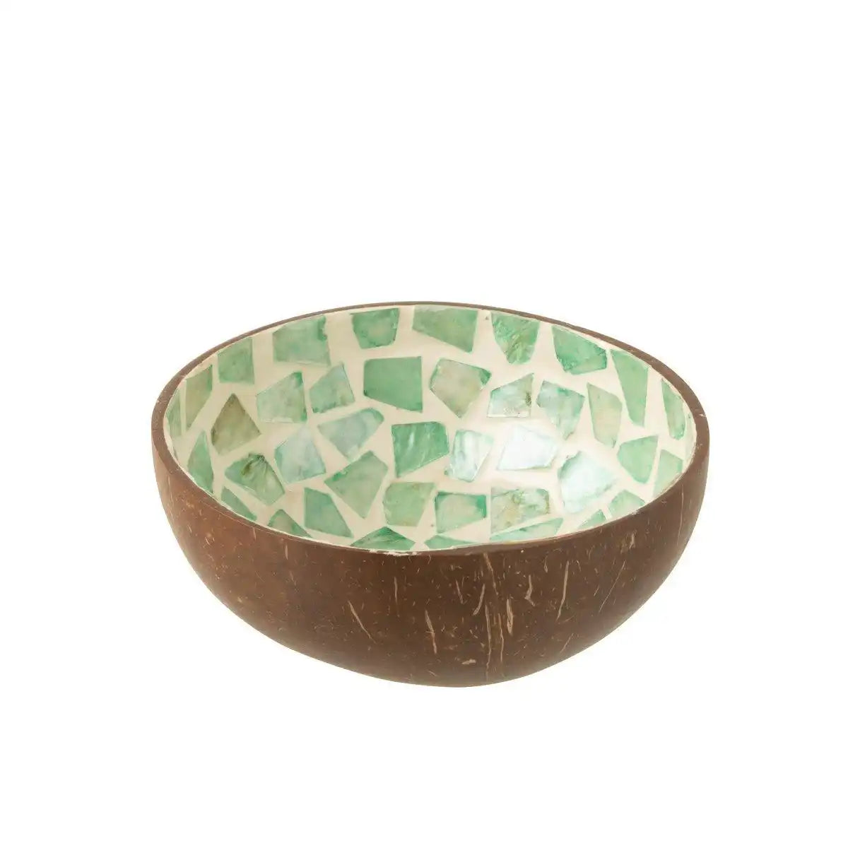 J-Line Schüssel Kokosmosaik Kokosnuss + Muschelgrün - HomeDesign Knaus