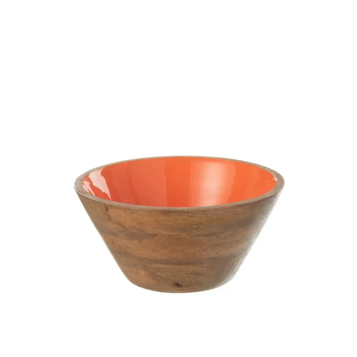 J-Line Schüssel Kos – Holz – Orange – mittelgroß - HomeDesign Knaus