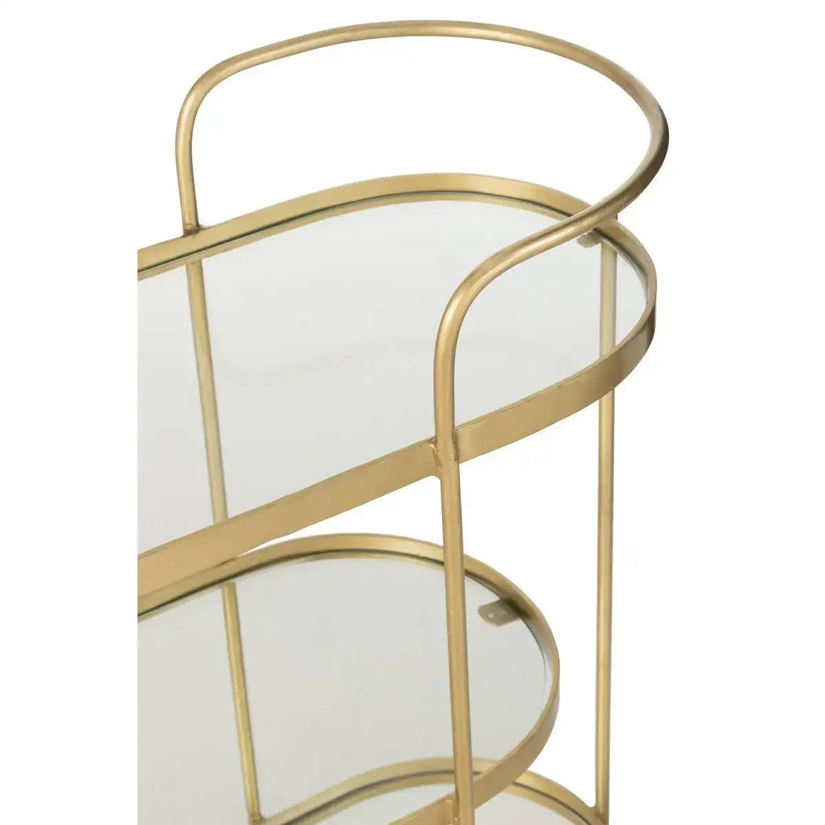 J-Line Servicewagen Ovales Metall/Spiegelgold - HomeDesign Knaus