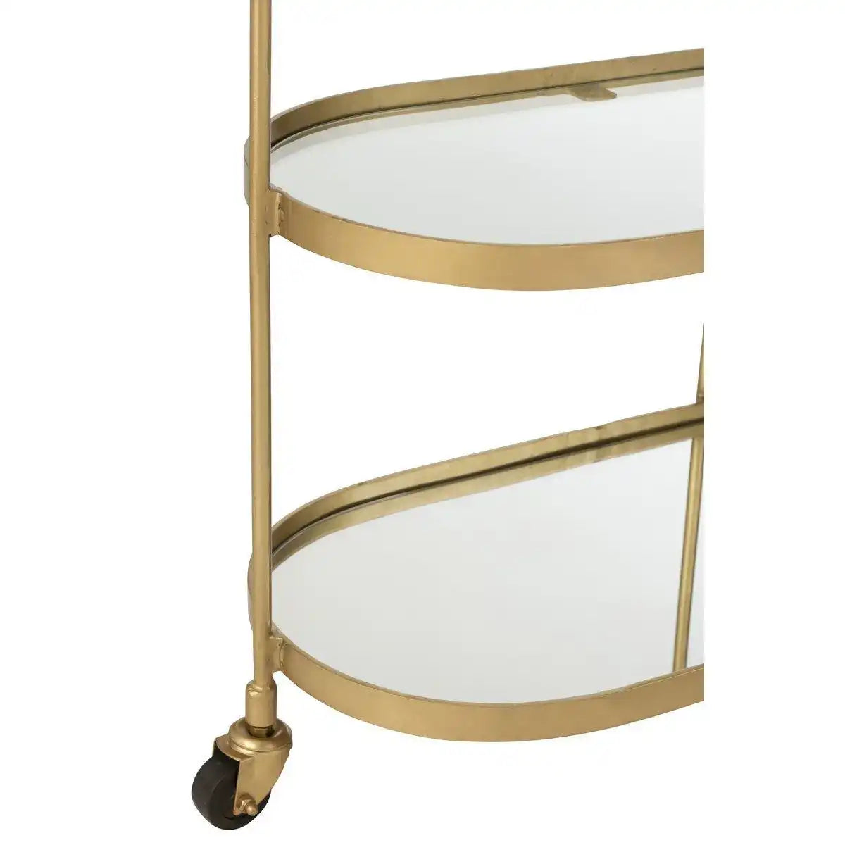 J-Line Servicewagen Ovales Metall/Spiegelgold - HomeDesign Knaus