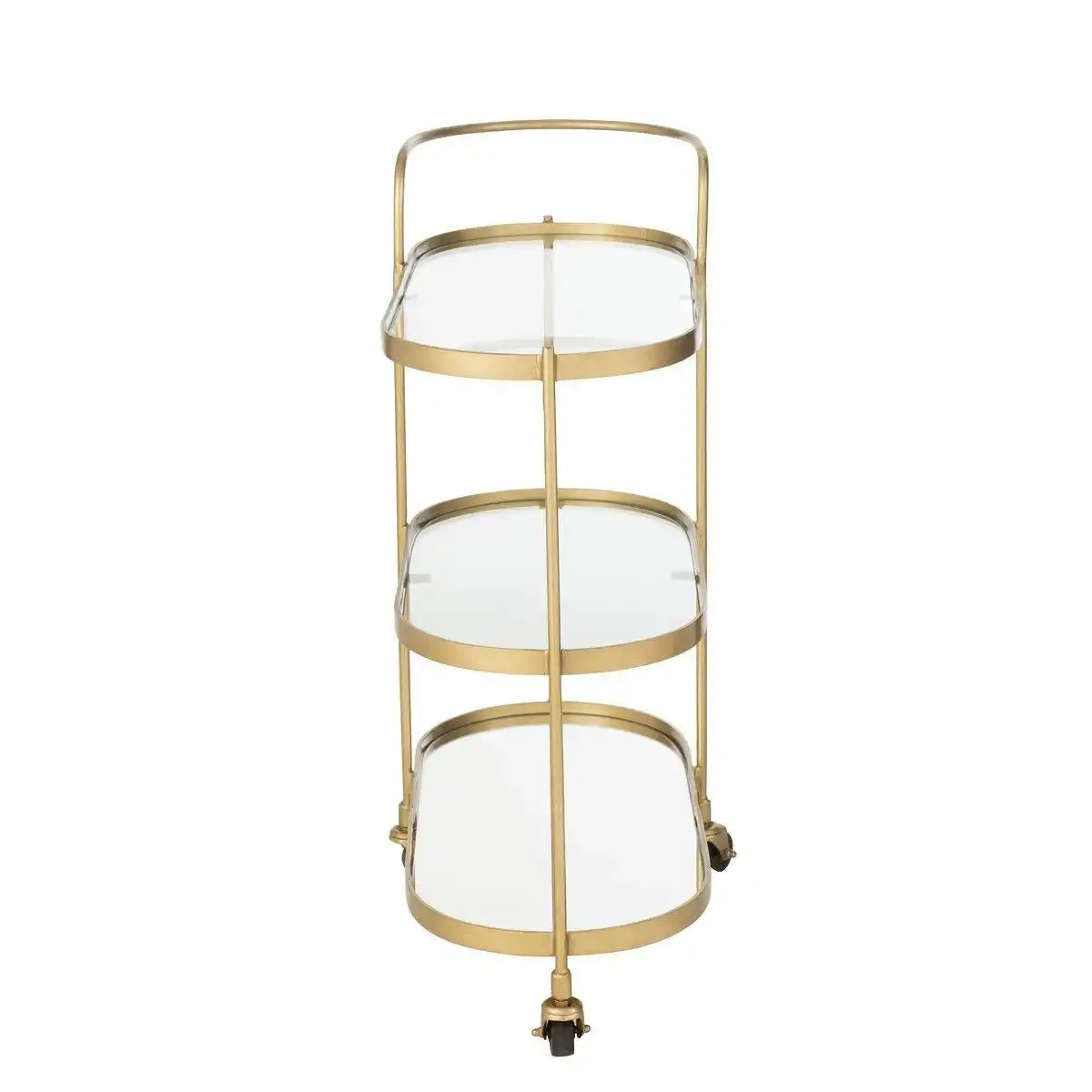 J-Line Servicewagen Ovales Metall/Spiegelgold - HomeDesign Knaus