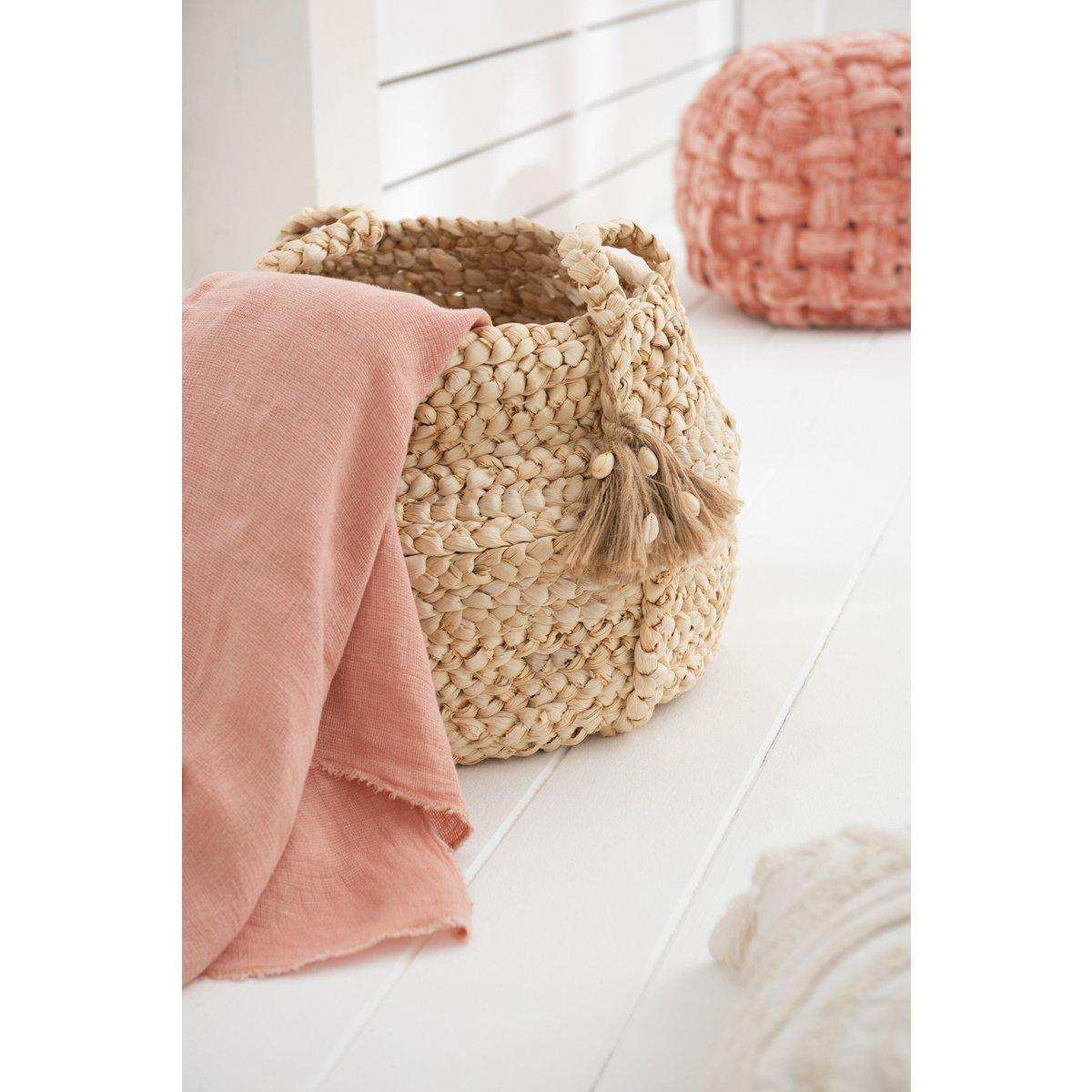 J-Line-Set mit 2 geflochtenen Korbquasten – Jute – natur - HomeDesign Knaus