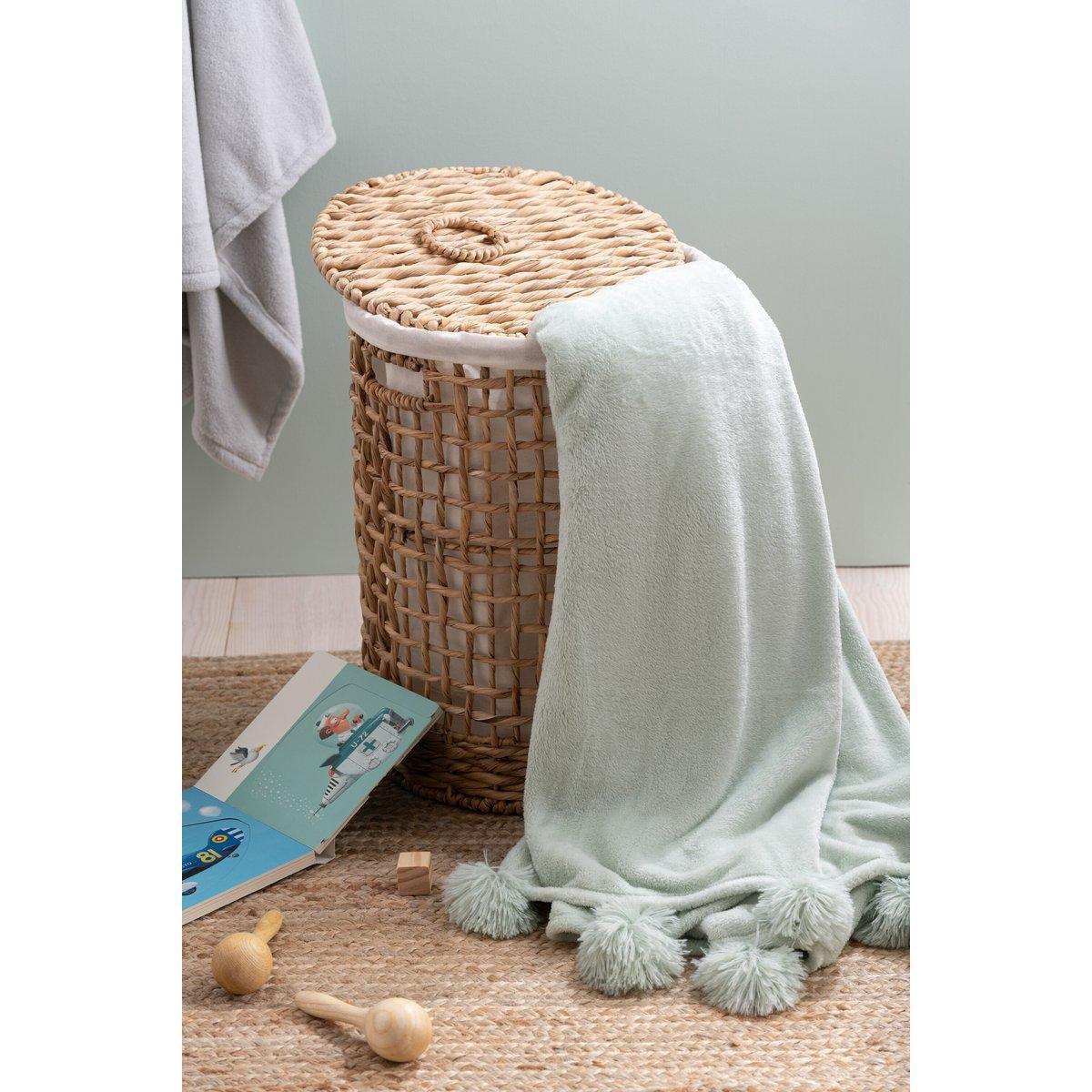 J-Line Set mit 2 Körben + Deckel, Waschwasserhyazinthe, natur - HomeDesign Knaus