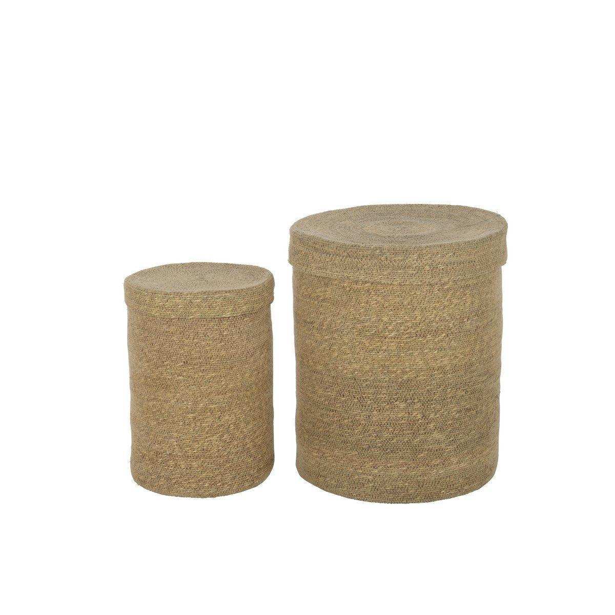 J-Line Set mit 2 Körben High Marie Seegras Natur - HomeDesign Knaus