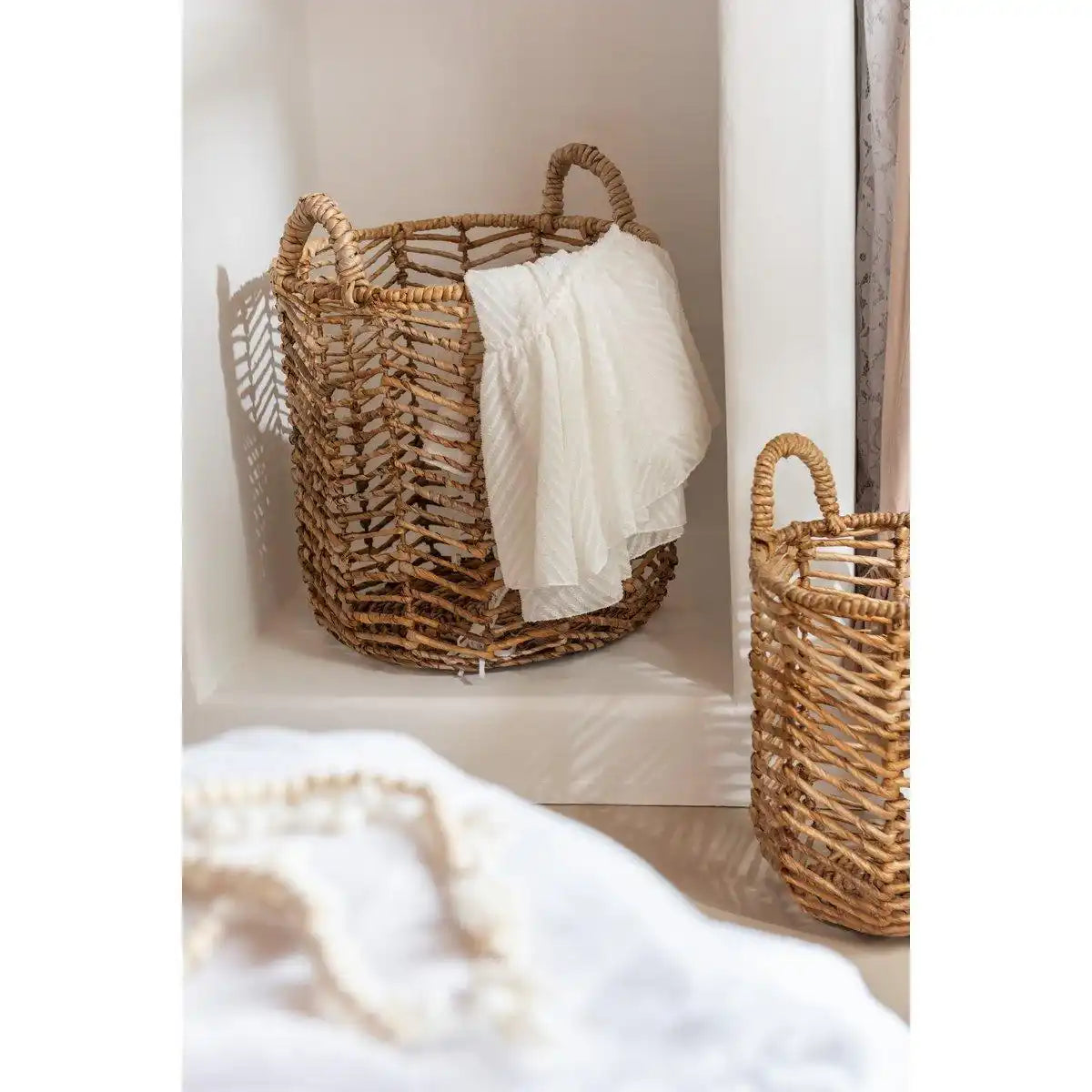 J-Line Set mit 3 Bananenkörben – Holz/Jute – Natur - HomeDesign Knaus