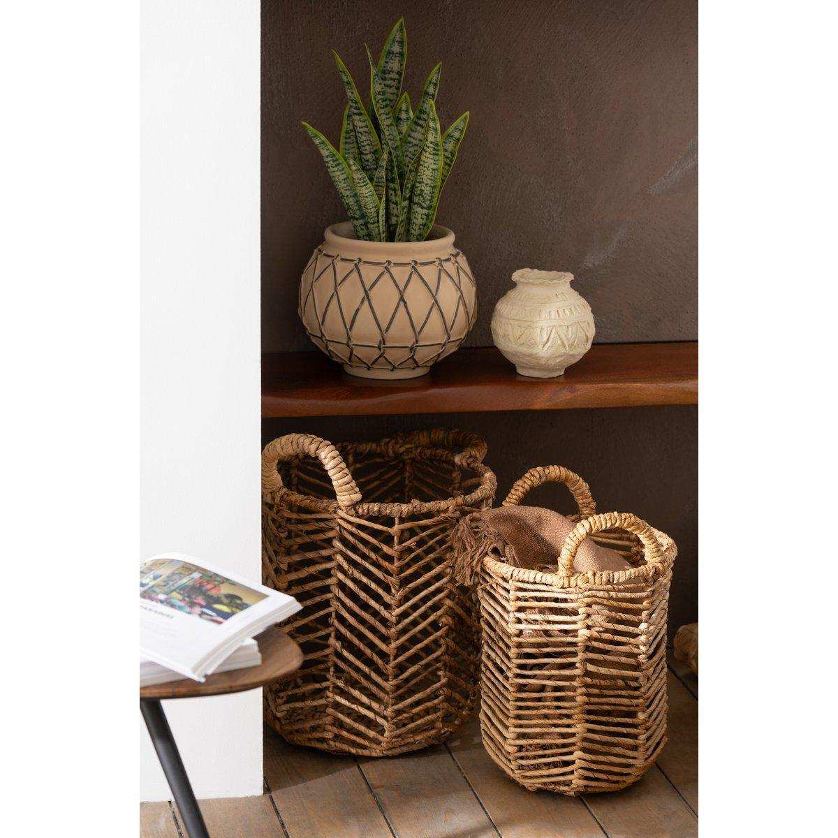J-Line Set mit 3 Bananenkörben – Holz/Jute – Natur - HomeDesign Knaus