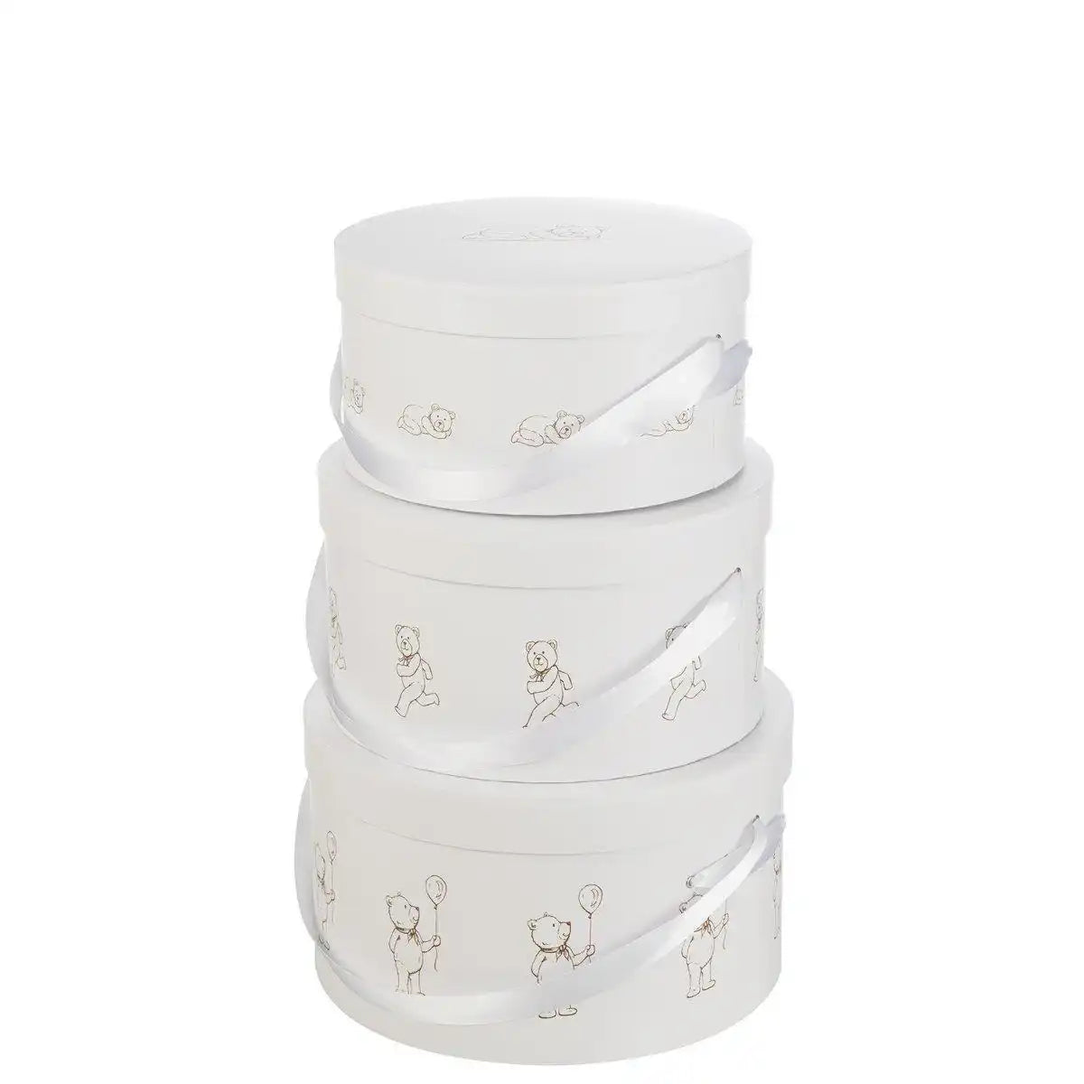 J-Line Set mit 3 Boxen Beer Rond – Karton/Schilf – weiß - HomeDesign Knaus