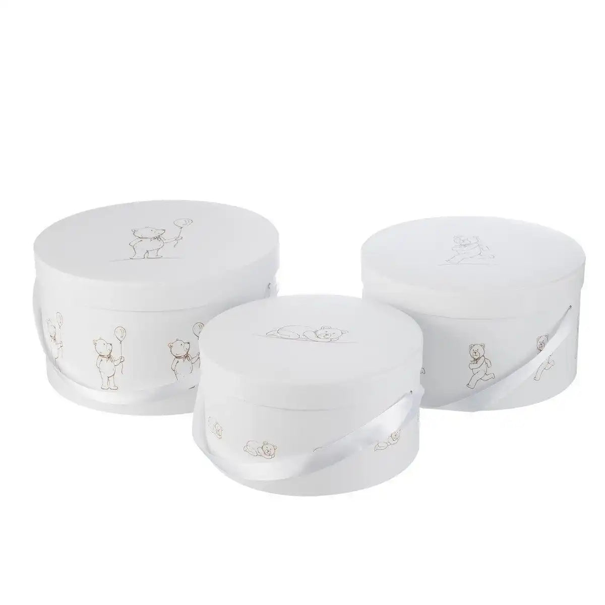 J-Line Set mit 3 Boxen Beer Rond – Karton/Schilf – weiß - HomeDesign Knaus