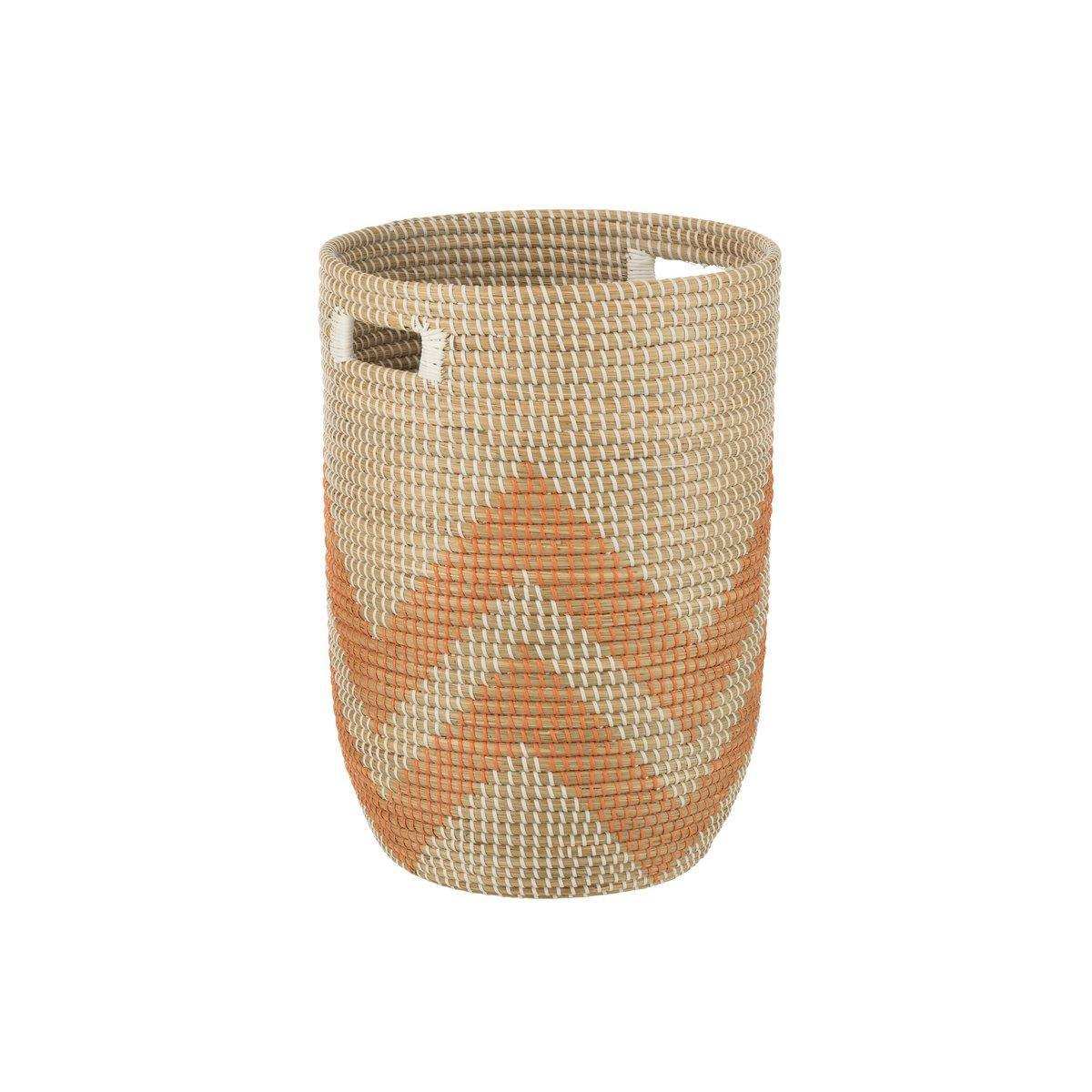 J-Line-Set mit 3 Körben gestreift – Seegras – Orange - HomeDesign Knaus