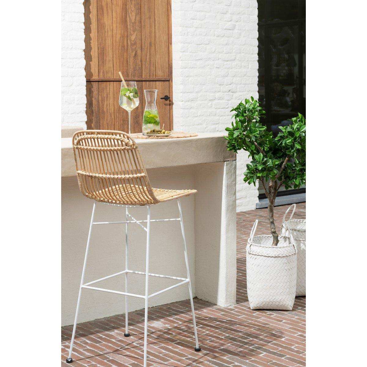 J-Line Set mit 3 Körben Quadratisch – Rattan – Weiß - HomeDesign Knaus