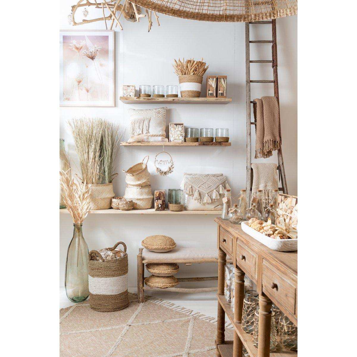 J-Line Set mit 3 Körben – Seegras – Weiß/Natur - HomeDesign Knaus