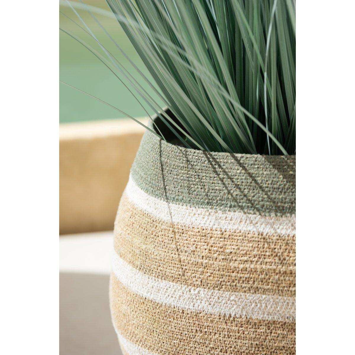 J-Line Set mit 3 Korbstreifen, Seegrasgrün/Natur - HomeDesign Knaus