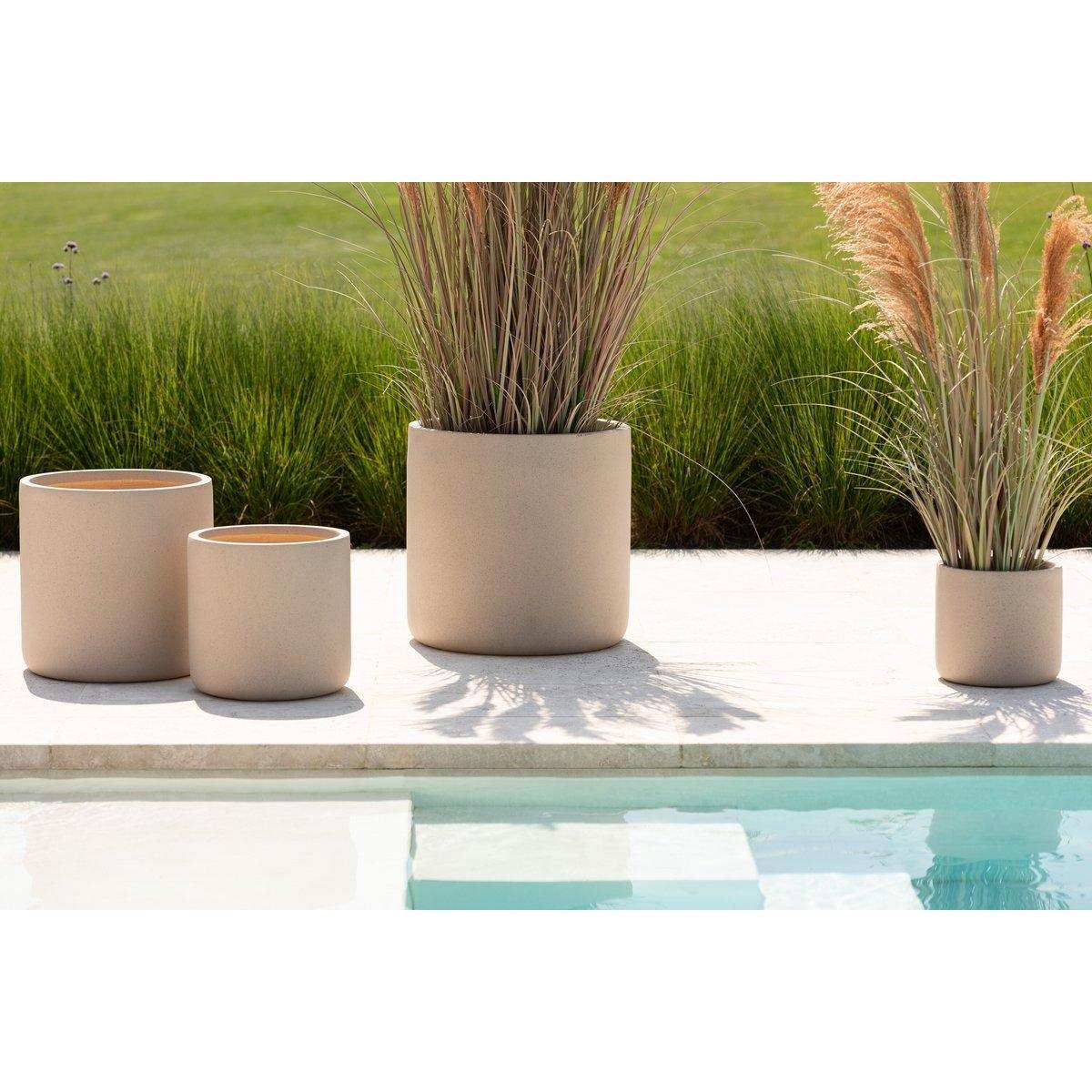 J-Line Set mit 4 Blumentöpfen Dune Clay Elfenbein - HomeDesign Knaus