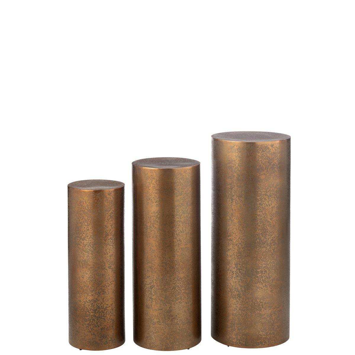 J-Line Set Van 3 Pilaren Rond Metal Gold - HomeDesign Knaus