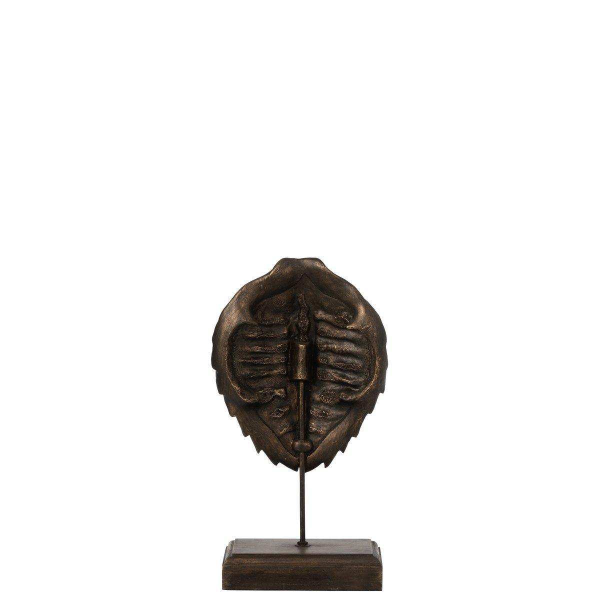 J-Line Shield On Foot Poly Bronze Large - HomeDesign Knaus