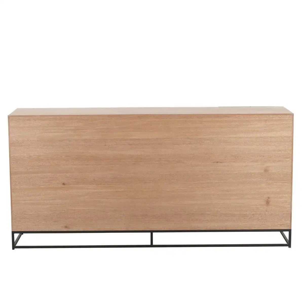 J-Line Sideboard 4 Türen Zickzack – Holz/Metall – Natur/Schwarz - HomeDesign Knaus
