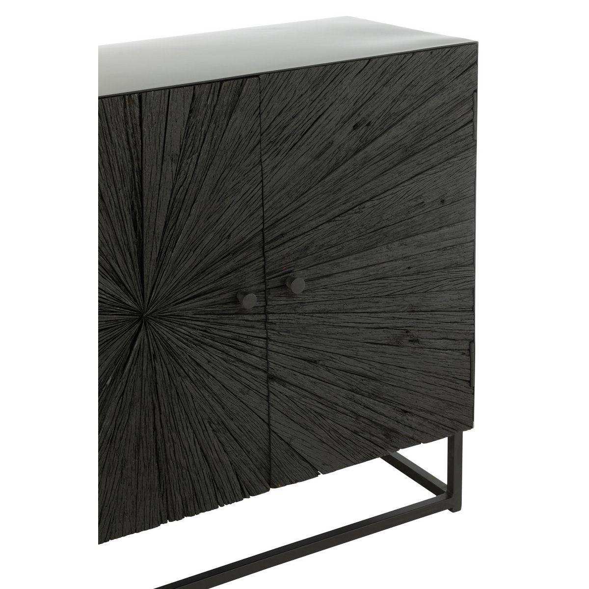 J-Line Sideboard Shanil Holz/Eisen Schwarz - HomeDesign Knaus