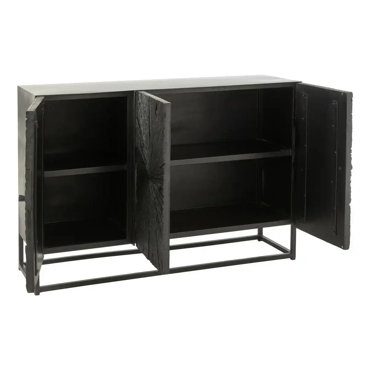 J-Line Sideboard Shanil Holz/Eisen Schwarz - HomeDesign Knaus
