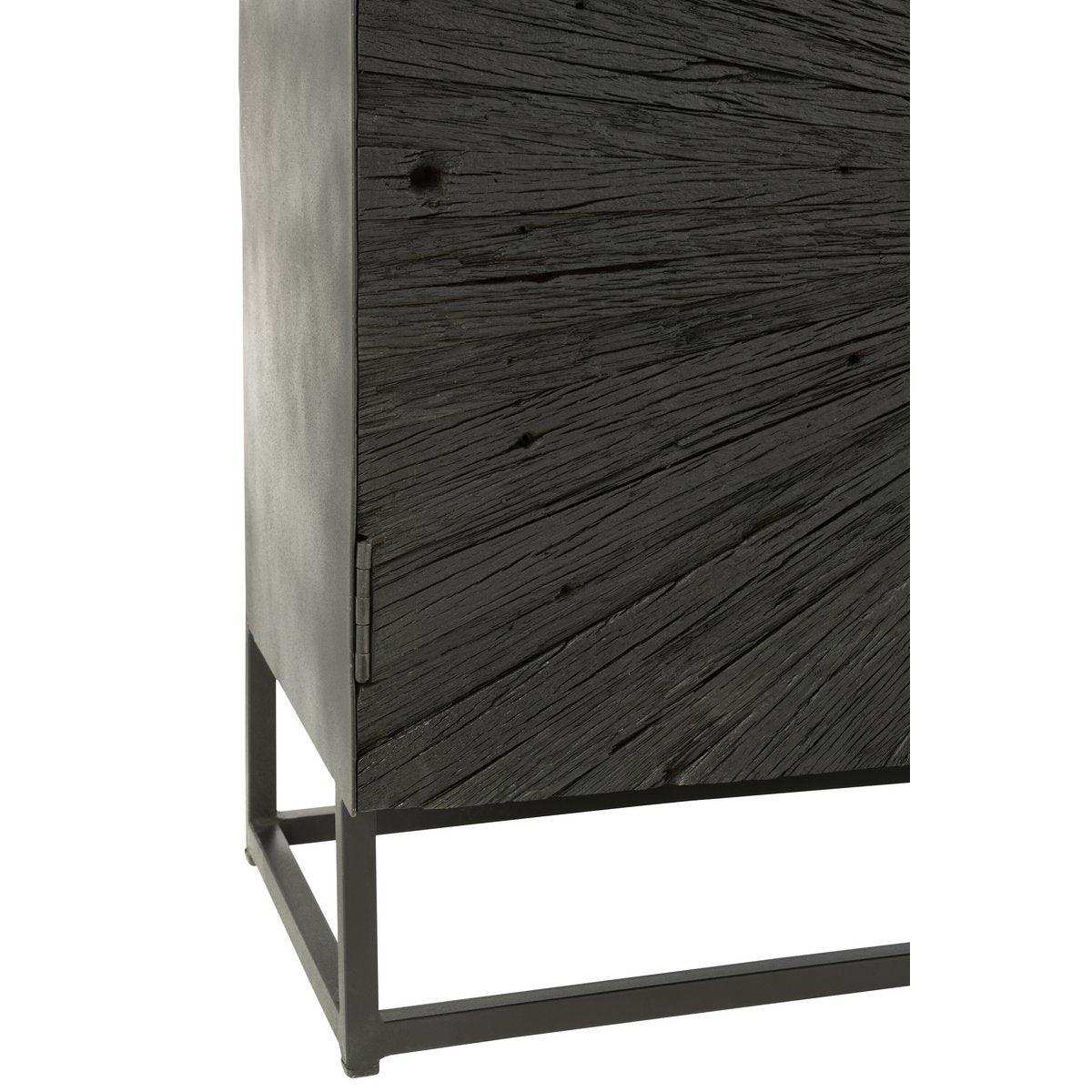 J-Line Sideboard Shanil Holz/Eisen Schwarz - HomeDesign Knaus