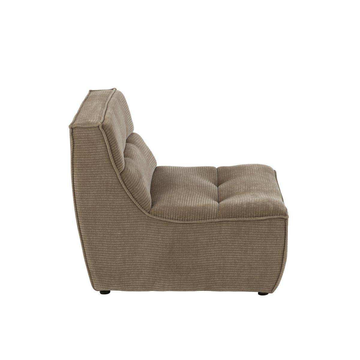 J-Line Sofa Grid Populierenhout/Schuim Donker Taupe - HomeDesign Knaus