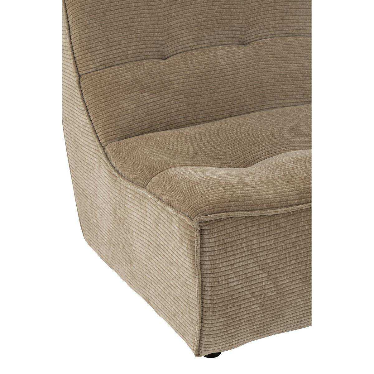 J-Line Sofa Grid Populierenhout/Schuim Donker Taupe - HomeDesign Knaus