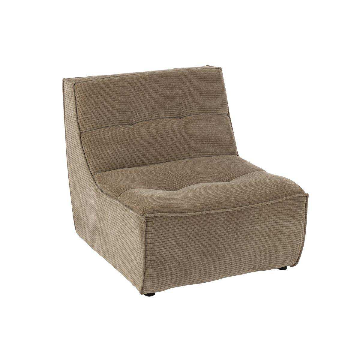 J-Line Sofa Grid Populierenhout/Schuim Donker Taupe - HomeDesign Knaus