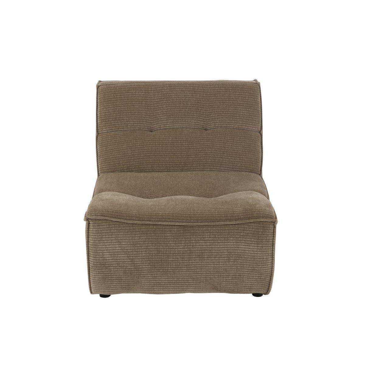 J-Line Sofa Grid Populierenhout/Schuim Donker Taupe - HomeDesign Knaus