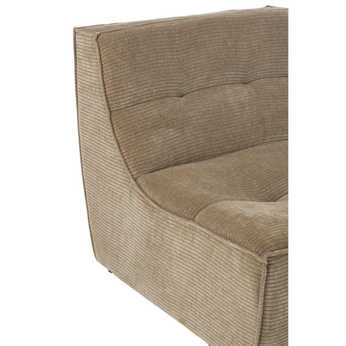 J-Line Sofa Grid Populierenhout/Schuim Donker Taupe - HomeDesign Knaus