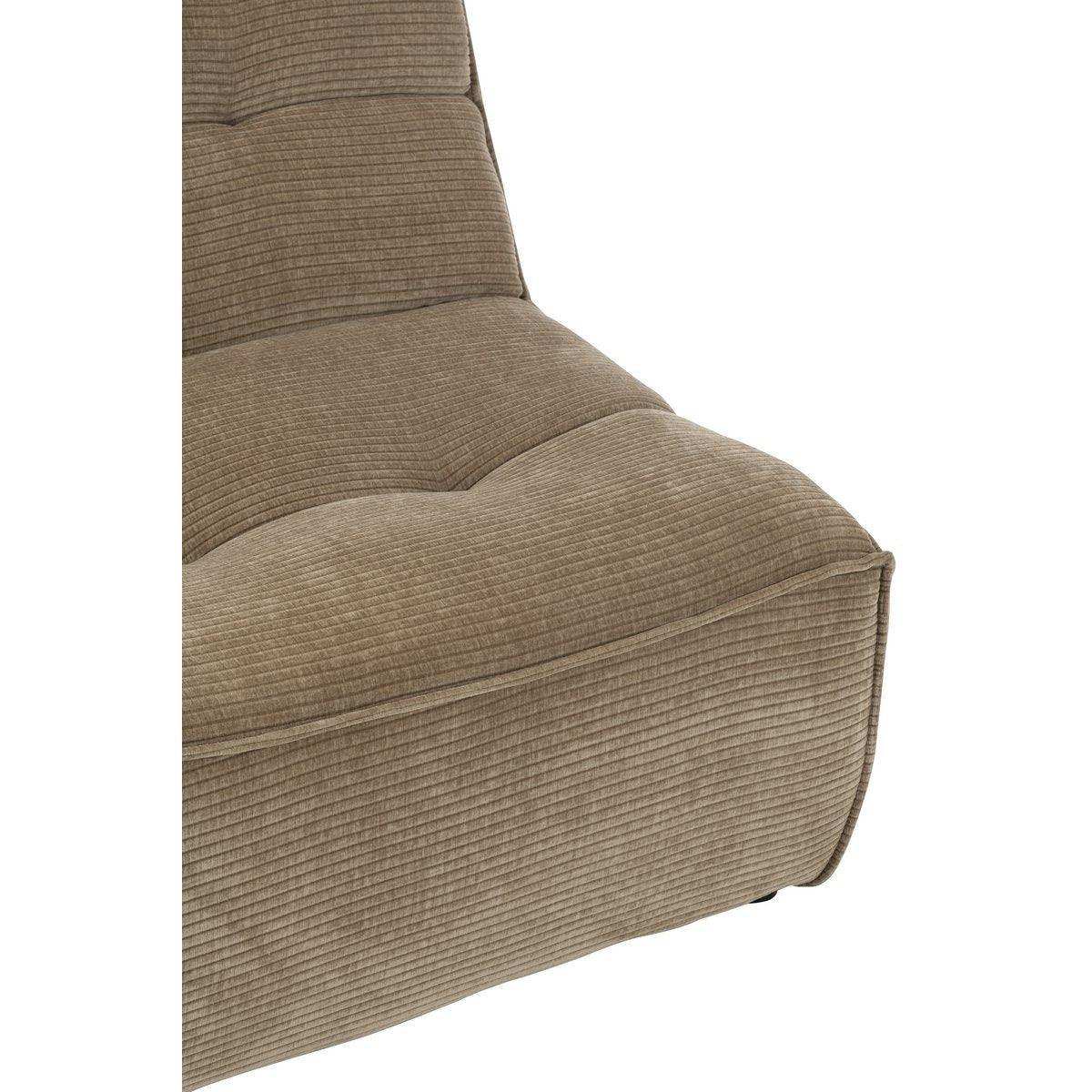 J-Line Sofa Grid Populierenhout/Schuim Donker Taupe - HomeDesign Knaus