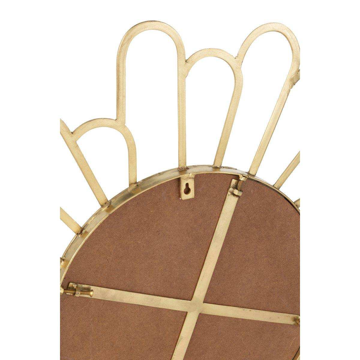 J-Line Spiegel Blume Metall/Spiegel Gold - HomeDesign Knaus